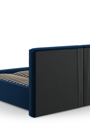 MICADONI Jodie sengeramme, m. sengegavl og lameller - bl fljl og sort plast (228x194x97,5)