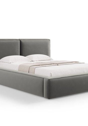  Micadoni  MICADONI Jodie sengeramme, m. sengegavl og lameller - gr fljl og sort plast (228x194x97