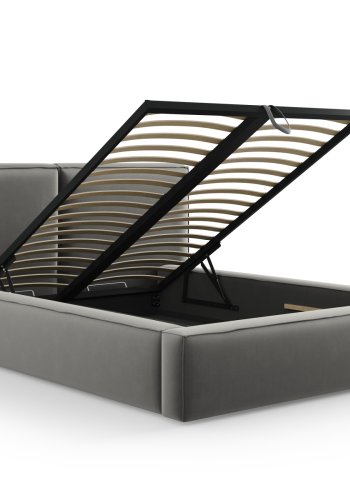  Micadoni  MICADONI Jodie sengeramme, m. sengegavl og lameller - gr fljl og sort plast (228x194x97