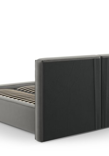  Micadoni  MICADONI Jodie sengeramme, m. sengegavl og lameller - gr fljl og sort plast (228x194x97