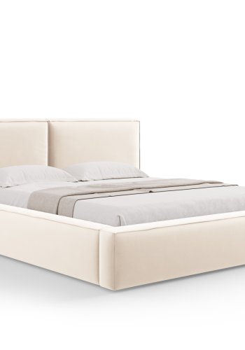  Micadoni  MICADONI Jodie sengeramme, m. sengegavl, lameller - beige fljl og plast (228x194x97,5)