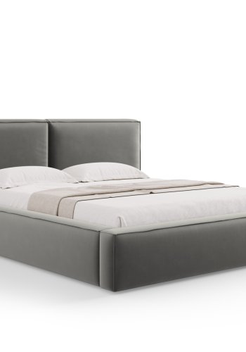  Micadoni  MICADONI Jodie sengeramme, m. sengegavl, lameller - gr fljl, sort plast (228x194x97,5)