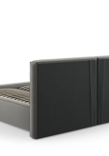  Micadoni  MICADONI Jodie sengeramme, m. sengegavl, lameller - gr fljl, sort plast (228x194x97,5)