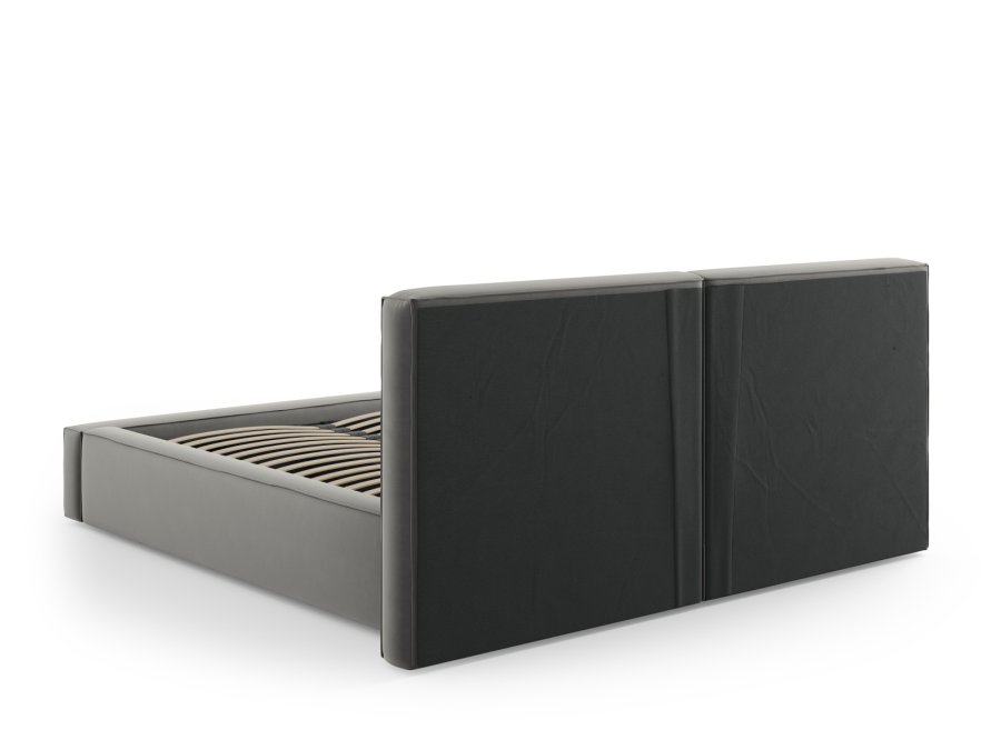  Micadoni  MICADONI Jodie sengeramme, m. sengegavl, lameller - gr fljl, sort plast (228x194x97,5)