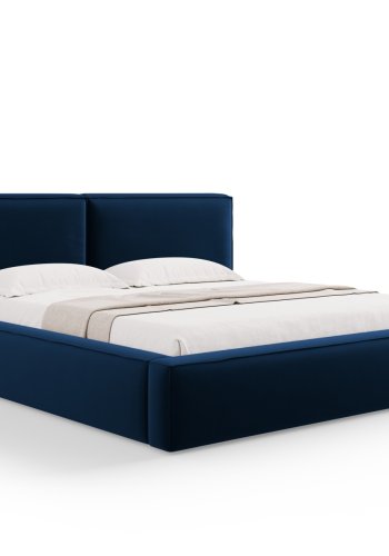 MICADONI Jodie sengeramme, m. sengegavl og lameller - bl fljl og sort plast (228x234x97,5)