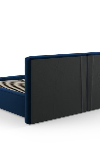 MICADONI Jodie sengeramme, m. sengegavl og lameller - bl fljl og sort plast (228x234x97,5)