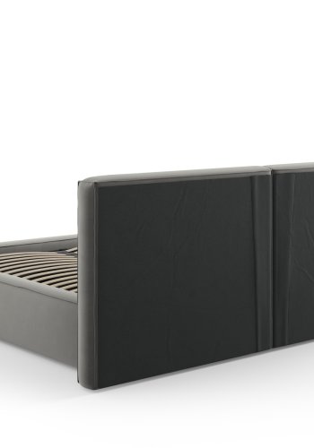 MICADONI Jodie sengeramme, m. sengegavl og lameller - gr fljl og sort plast (228x234x97,5)