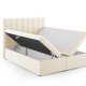 MICADONI Kelp Boxspring seng, m. sengegavl, Boxspring/madras, topmadras - beige fljl (210x160x125)