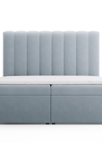 MICADONI Kelp Boxspring seng, m. sengegavl, Boxspring/madras, topmadras - bl fljl (210x160x125)