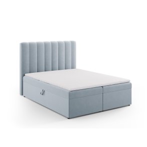 MICADONI Kelp Boxspring seng, m. sengegavl, Boxspring/madras, topmadras - bl fljl (210x160x125)