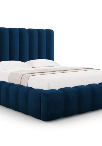 MICADONI Kelp sengeramme, m. sengegavl og lameller - bl fljl og sort plast (230x165x125)