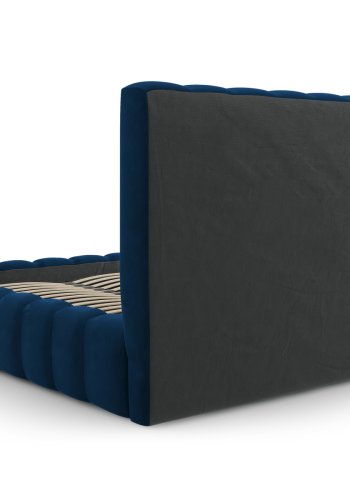 MICADONI Kelp sengeramme, m. sengegavl og lameller - bl fljl og sort plast (230x165x125)