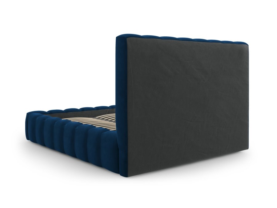 MICADONI Kelp sengeramme, m. sengegavl og lameller - bl fljl og sort plast (230x165x125)