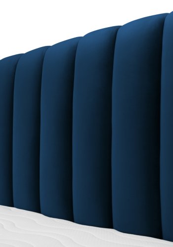 MICADONI Kelp sengeramme, m. sengegavl og lameller - bl fljl og sort plast (230x165x125)