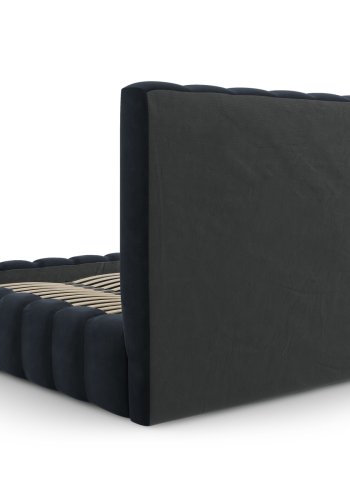 MICADONI Kelp sengeramme, m. sengegavl og lameller - bl fljl og sort plast (230x185x125)