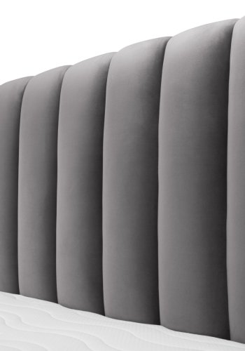 MICADONI Kelp sengeramme, m. sengegavl og lameller - gr fljl og sort plast (230x185x125)