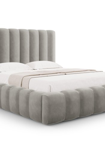 MICADONI Kelp sengeramme, m. sengegavl og lameller - gr fljl og sort plast (230x205x125)