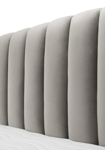 MICADONI Kelp sengeramme, m. sengegavl og lameller - gr fljl og sort plast (230x205x125)