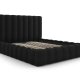 MICADONI Kelp sengeramme, m. sengegavl og lameller - sort fljl og sort plast (230x225x125)