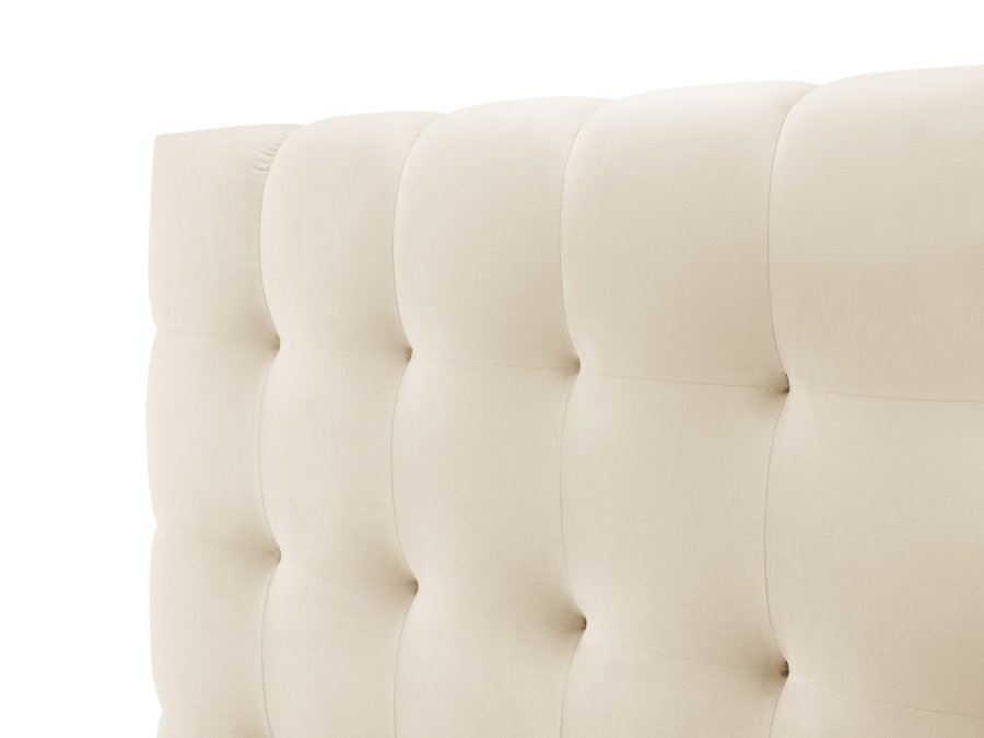 MICADONI Mamaia sengeramme, m. dobbelt sengegavl og lameller - beige fljl (230x200x100)