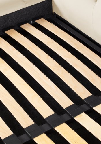 MICADONI Mamaia sengeramme, m. dobbelt sengegavl og lameller - beige fljl (230x200x100)