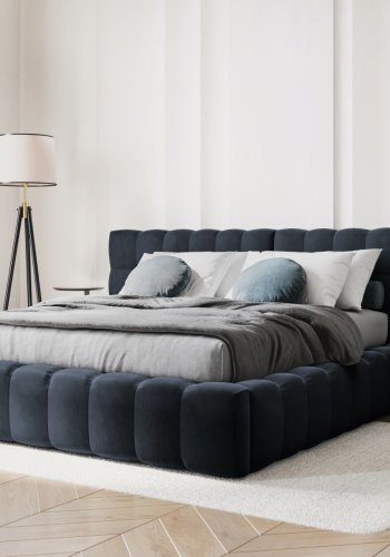 MICADONI Mamaia sengeramme, m. dobbelt sengegavl og lameller - bl fljl (230x200x100)