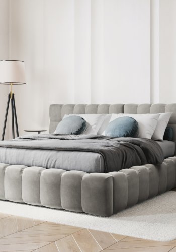 MICADONI Mamaia sengeramme, m. dobbelt sengegavl og lameller - gr fljl (230x200x100)