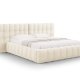 MICADONI Mamaia sengeramme, m. dobbelt sengegavl og lameller - beige fljl (230x250x100)