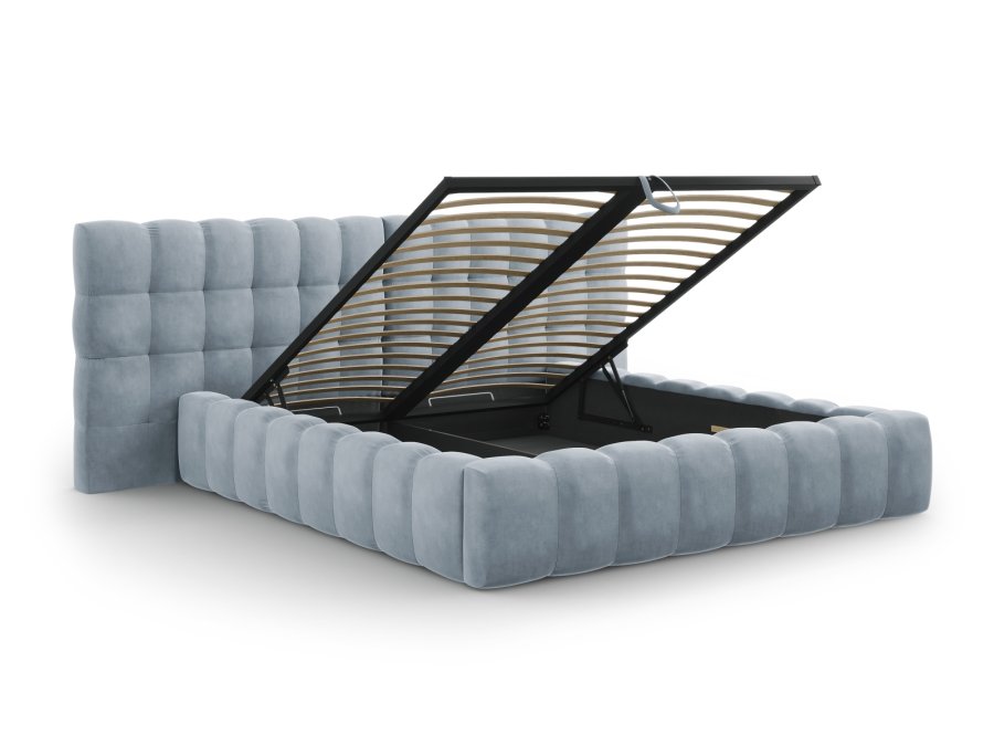 MICADONI Mamaia sengeramme, m. dobbelt sengegavl og lameller - bl fljl (230x250x100)