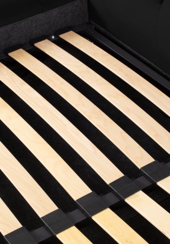 MICADONI Mamaia sengeramme, m. dobbelt sengegavl og lameller - sort fljl (230x300x100)