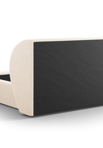 MICADONI Miley sengeramme, m. sengegavl og lameller - beige chenille (230x187x100)