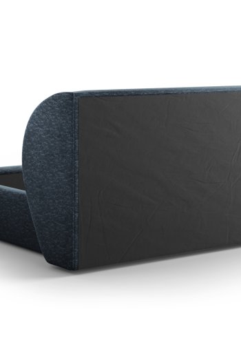 MICADONI Miley sengeramme, m. sengegavl og lameller - bl chenille (230x187x100)