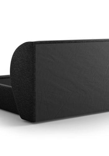 MICADONI Miley sengeramme, m. sengegavl og lameller - sort chenille (230x187x100)