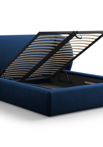 MICADONI Miley sengeramme, m. sengegavl og lameller - bl fljl (230x207x100)