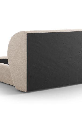 MICADONI Miley sengeramme, m. sengegavl og lameller - beige chenille (230x207x100)