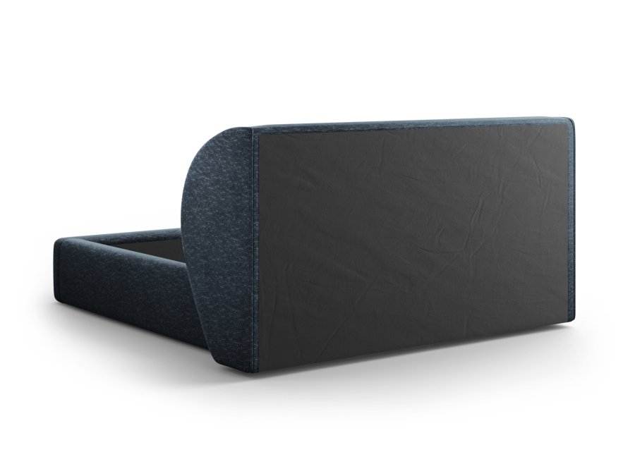 MICADONI Miley sengeramme, m. sengegavl og lameller - bl chenille (230x227x100)