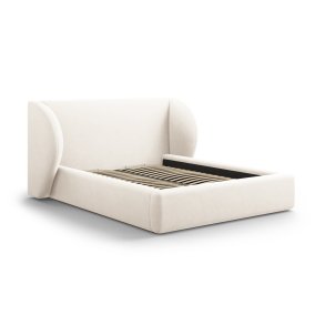 MICADONI Miley sengeramme, m. sengegavl og lameller - beige fljl (230x247x100)