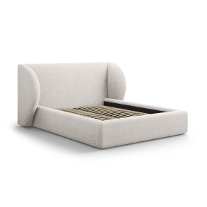 MICADONI Miley sengeramme, m. sengegavl og lameller - gr chenille (230x247x100)