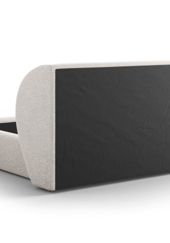 MICADONI Miley sengeramme, m. sengegavl og lameller - gr chenille (230x247x100)