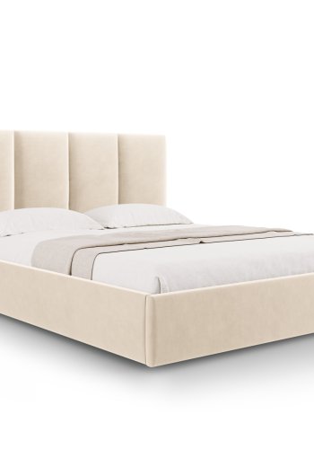 MICADONI Pyla sengeramme, m. sengegavl og lameller - beige fljl (212x150x104)