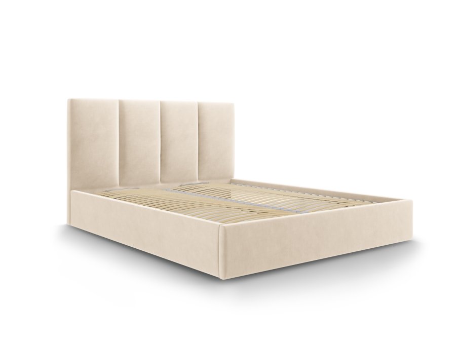 MICADONI Pyla sengeramme, m. sengegavl og lameller - beige fljl (212x150x104)