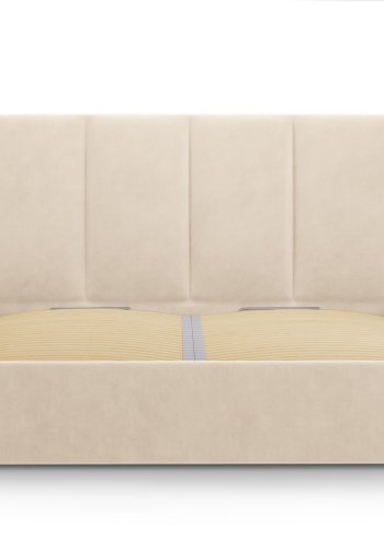 MICADONI Pyla sengeramme, m. sengegavl og lameller - beige fljl (212x150x104)