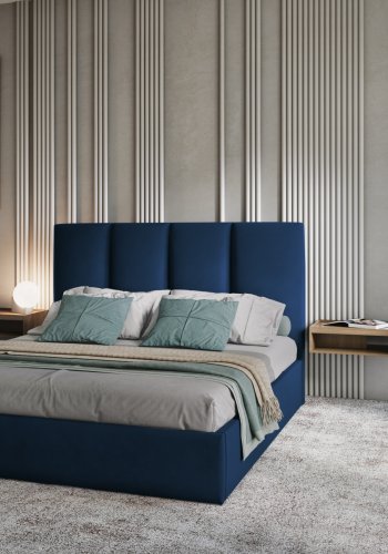 MICADONI Pyla sengeramme, m. sengegavl og lameller - bl fljl (212x150x104)