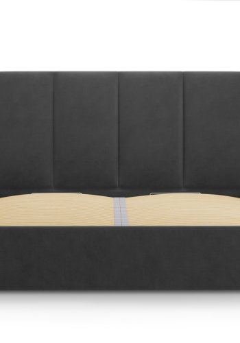 MICADONI Pyla sengeramme, m. sengegavl og lameller - antracitgr fljl (212x150x104)