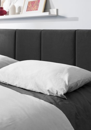 MICADONI Pyla sengeramme, m. sengegavl og lameller - antracitgr fljl (212x150x104)