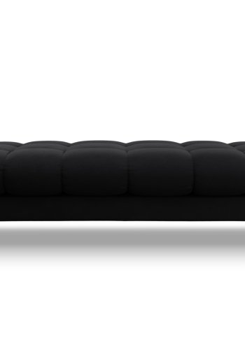 MICADONI Mamaia bnk,, 2 sder, rektangulr - sort fljl og guld metal (62x133x41)