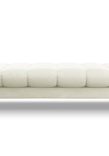 MICADONI Mamaia bnk,, 2 sder, rektangulr - beige fljl og sort metal (62x133x41)