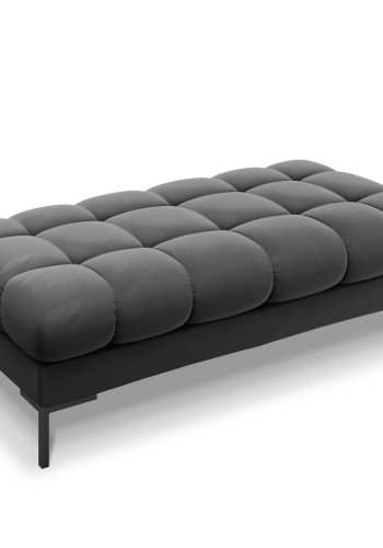 MICADONI Mamaia bnk,, 2 sder, rektangulr - antracitgr fljl og sort metal (62x133x41)