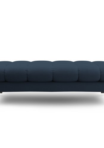 MICADONI Mamaia bnk,, 2 sder, rektangulr - bl stof og sort metal (62x133x41)