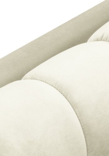 MICADONI Mamaia chaiselong, venstre - beige fljl og sort metal (185x102x75)